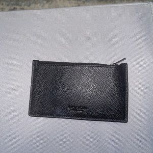 Firm Coach card wallet with coin pouch